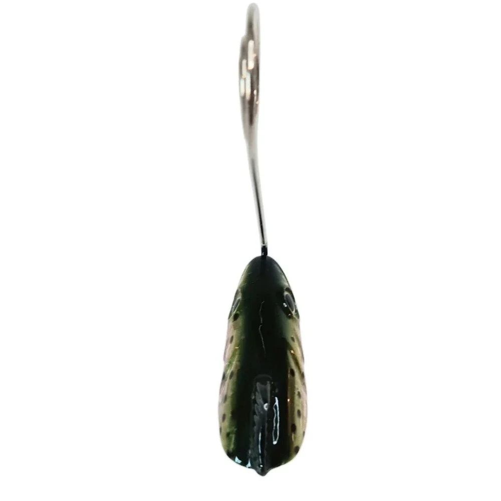 Fish Rainbow Trout Photo Holder Green Pink Silver Swirl Metal Holder 2